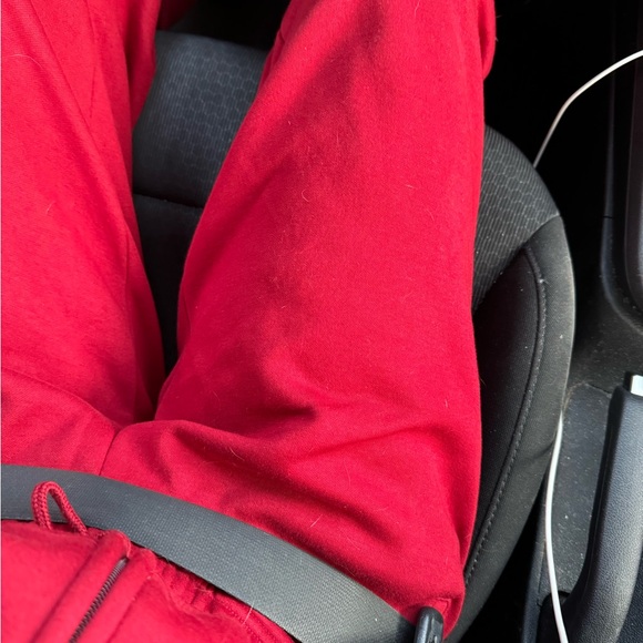 Skims cotton fleece classic zip up hoodie and classic jogger brick red - Picture 3 of 3